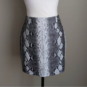Idem Ditto faux leather snakeskin mini skirt